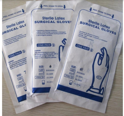 Hospital Medical Long DisposableLatex Gloves 11Mpa 1pair/Pouch
