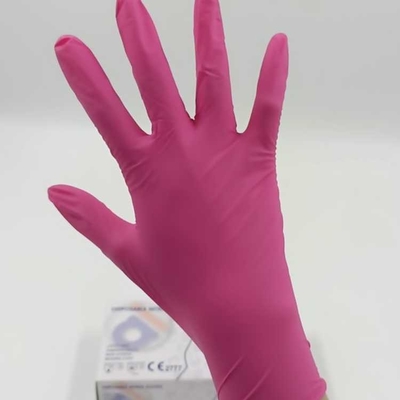 Disposable Colored Food Safety Powder Free Nitrile Gloves, Small