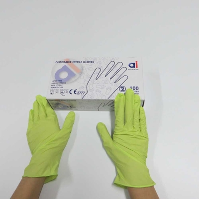 Customize Food Grade Disposable Protective Colorful Nitrile Powder Free Nitrile Hand Gloves
