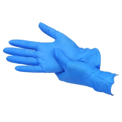 Disposable Blue Nitrile Gloves S / M / L / XL Powder Free
