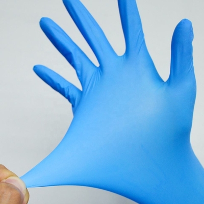 Disposable Blue Nitrile Gloves S / M / L / XL Powder Free