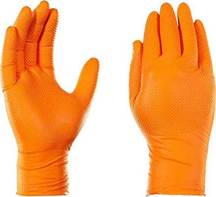 Industrial Gloves Heavy Duty Nitrile Work Gloves Powder Free Diamond Pattern