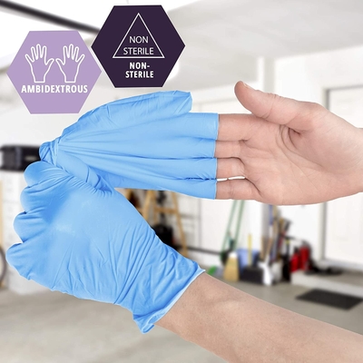 HOT Selling High-Quality Disposable Waterproof Oil Proof Blue Nitrile Gloves