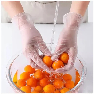 Clear Powder Free Vinyl Disposable Plastic Gloves For Specimen Packaging And Transport