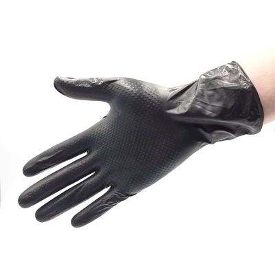 Diamond Grip Black Nitrile Gloves Wholesale Thick Industrial Nitrile Gloves Chemical Resistant Nitrile Gloves
