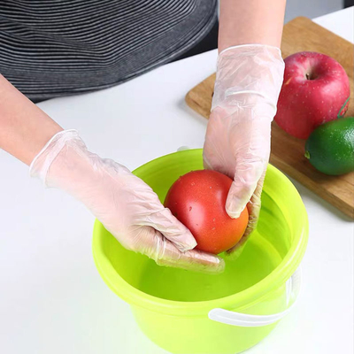 XS / S / M / L / XL Disposable Vinyl Glove Medium Thick For Cleaning