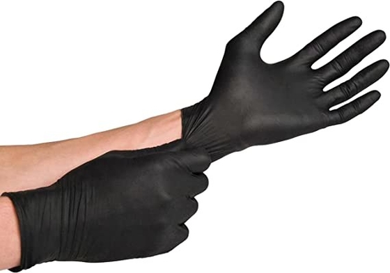 General Purpose Working Black Diamond Textured Nitrile Gloves 6mil
