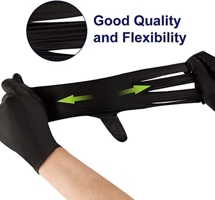 Custom Black Nitrile Food Grade Disposable Gloves Latex Free Powder Free