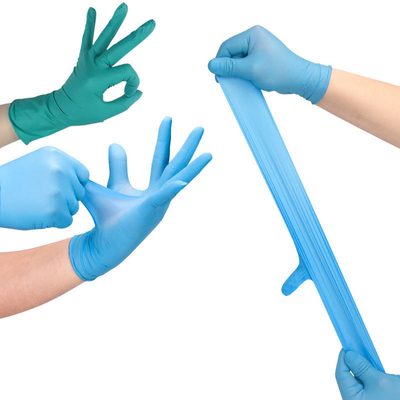 Blue Disposable Powder Free Nitrile Gloves Hand Protection
