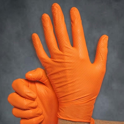 Disposable Diamond Grain Nitrile Gloves Protective XS - XL Size