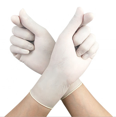 Orthopaedic Latex Powder Free Gloves Extra Thick White Color