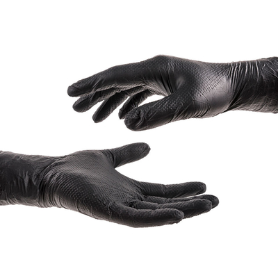 Industrial Heavy Duty Nitrile Work Gloves Powder Free Diamond Pattern