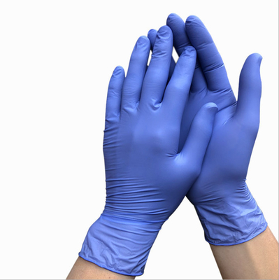 Black Nitrile Gloves Orange Black Blue Single Layer Powder Free