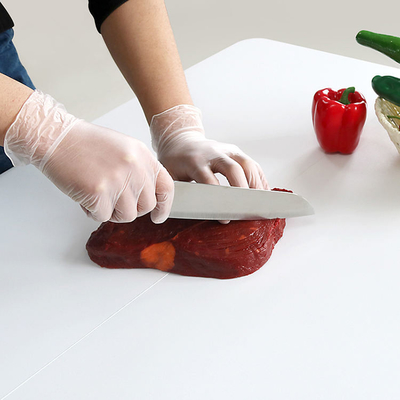TPE Plastic Disposable Vinyl Gloves Food Grade Clear Color