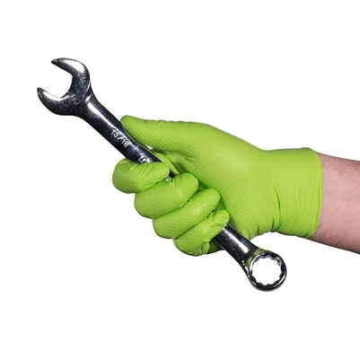 Mechanic Work Black Diamond Textured Nitrile Gloves With Firm Grip