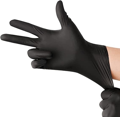 Black Disposable Nitrile Gloves Latex & Powder Free 100 Count Textured