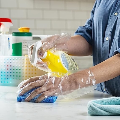 Disposable Poly Plastic Gloves For Cooking Food Prep Latex &Powder Free Clear