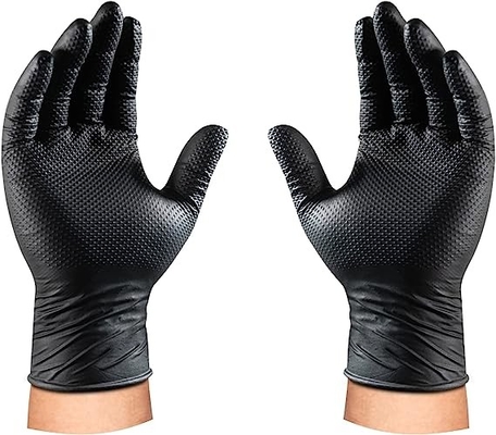 Nitrile Disposable Latex Free Heavy Duty Rubber Gloves With Diamond Texture