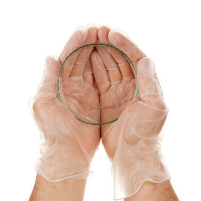 High Quality Medical Disposable Latex Gloves / factory latex coated gloves