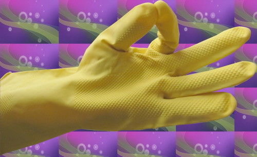 rubber labor gloves Coated cotton liner Cut Resistant Safety work Gloves
