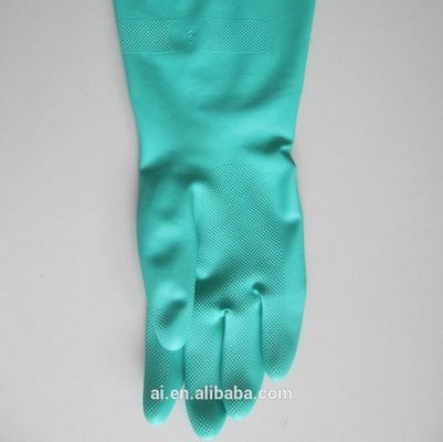 Protective Work Working Waterproof Latex Household Kitchen Blue Nitrile Gloves for Cleaning