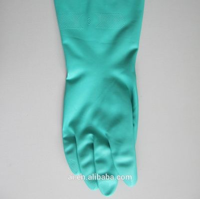 Protective Work Working Waterproof Latex Household Kitchen Blue Nitrile Gloves for Cleaning