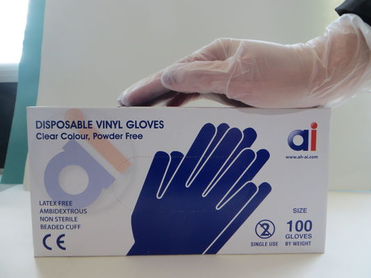 100Pcs/Bag PVC Gloves Latex Powder Free Synthetic Exam Gloves