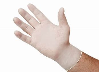 Beaded Cuff Stretchy Disposable Latex Gloves Small XL For Hospital