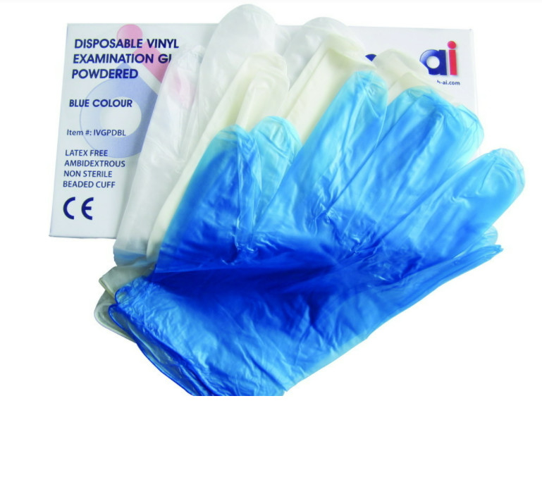 Food Industry Medical Safety Vinyl Gloves Disposables 0.83mm