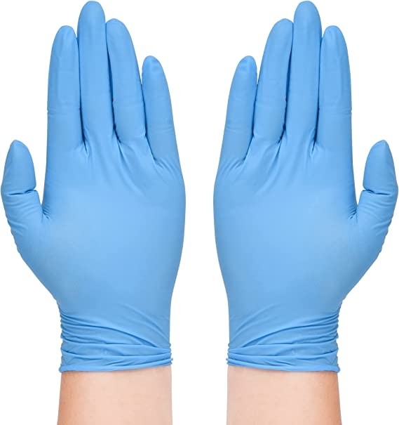 Latex Free Powder Free Disposable Nitrile Gloves, Blue Heavy Duty
