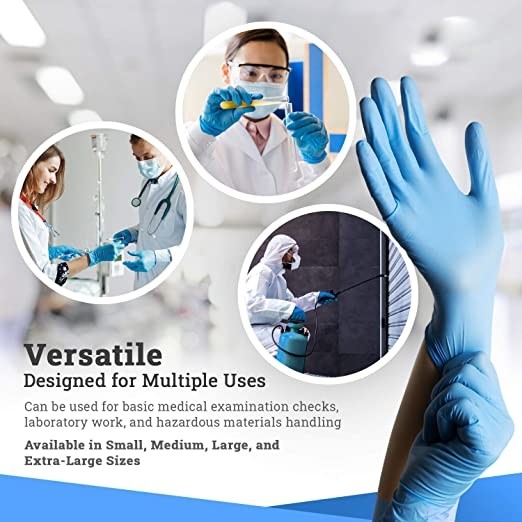 Protective Non Medical Disposable Vinyl Examination Gloves Food Grade