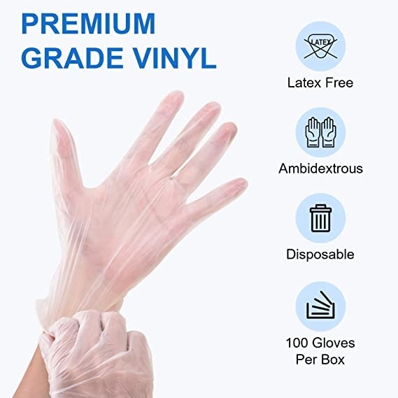 XS / S / M / L / XL Household Vinyl Gloves For Kitchen Cleaning