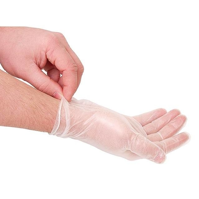 Powder / Powder Free Disposable PVC Gloves Vinyl Accept Custom