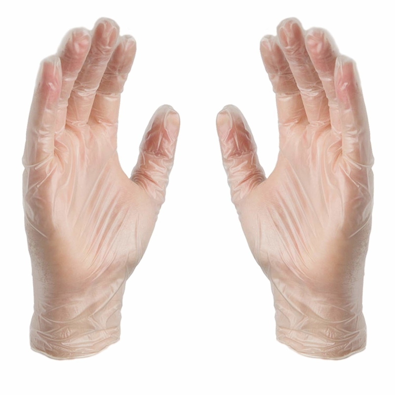 Clear Transparent Vinyl Hand Gloves Food Grade Service Powder Free Soft