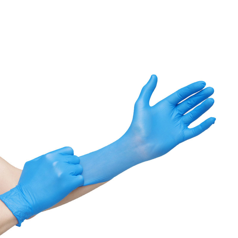 Blue Nitrile Gloves Household 4mil Powder Free Food Grade Kitchen