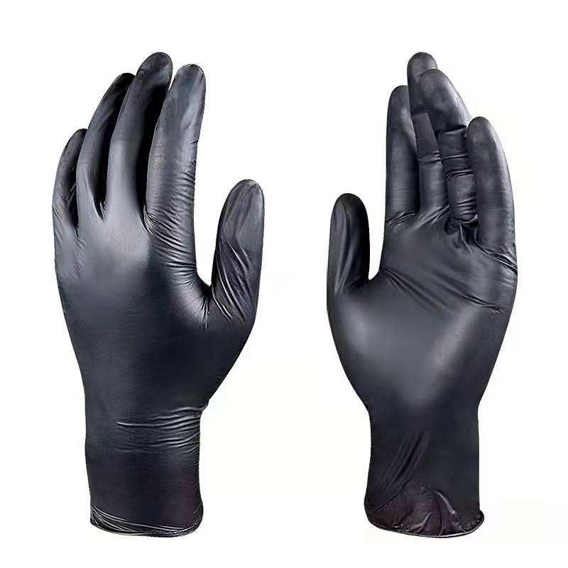 House Cleaning Civilian Use Black Disposable Nitrile Vinyl Blend Gloves Powder Free