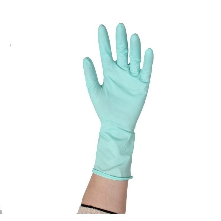 4.5 Mil Green Aloe Nitrile Gloves Powder Free Textured