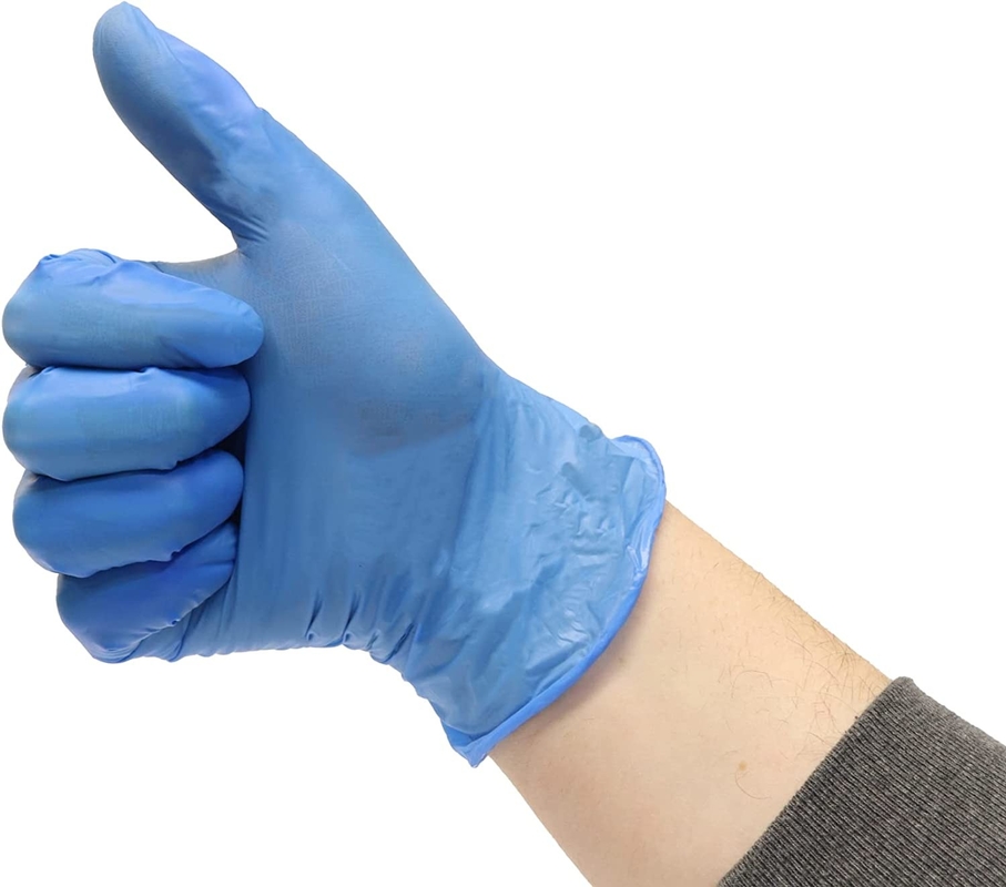 Blue Nitrile Vinyl Gloves Disposable 5mil 10 Boxes Powder & Latex Free
