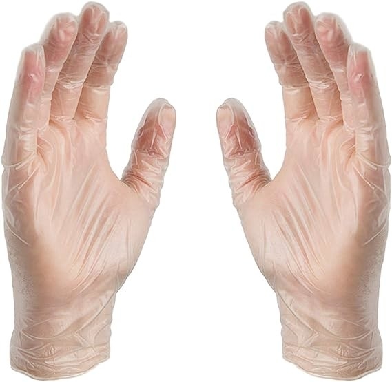 Clear Vinyl Medical Gloves Home Healthcare Light Duty Disposable