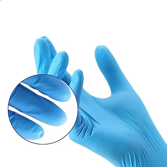 Disposable Nitrile Exam Gloves Blue Powder Free Latex Free Food Grade Safe