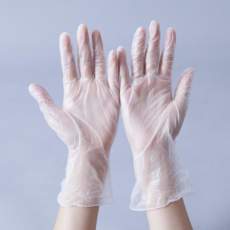 White Vinyl Disposable Gloves Powder Free For Cleanning