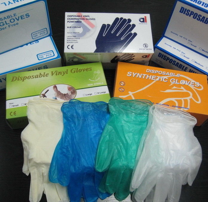 Latex coated gloves / medical examination gloves / surgical gloves 100% natural