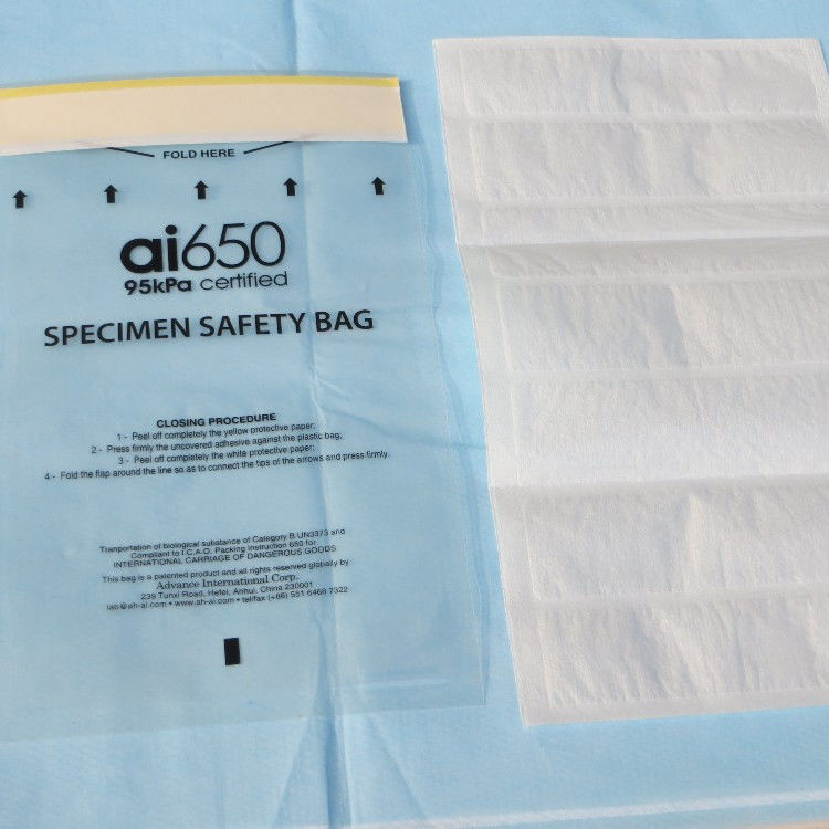 LDPE Plastic 7 Slot  Virus Transportation Class II 95Kpa Bag