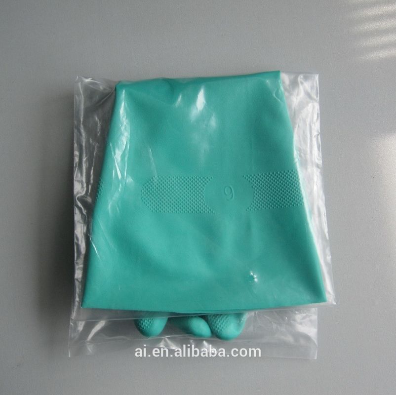 Protective Work Working Waterproof Latex Household Kitchen Blue Nitrile Gloves for Cleaning