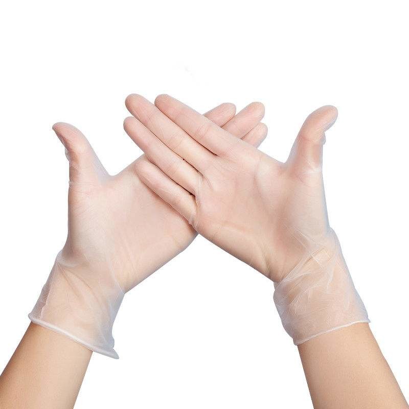 100 Pack Disposable Vinyl Gloves for Cleaning Food Processing Painting Dye Hair