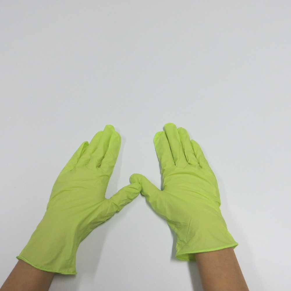 Customize Food Grade Disposable Protective Colorful Nitrile Powder Free Nitrile Hand Gloves