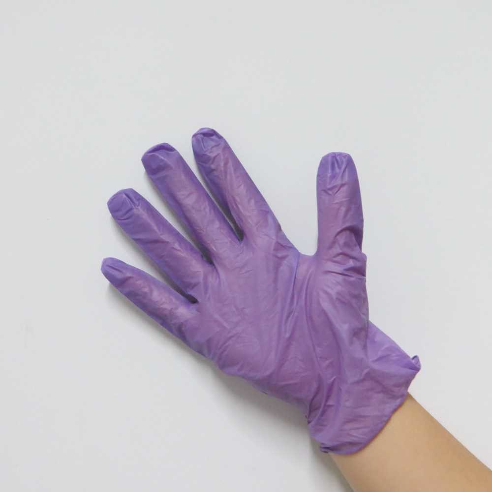 Disposable Waterproof Blue Purple Nitrile Powder Free Medical Protective Examination Gloves Nitrile Surgical Hand Gloves