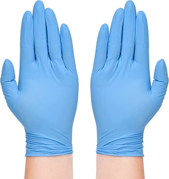 Latex Free Powder Free Disposable Nitrile Gloves, Blue Heavy Duty