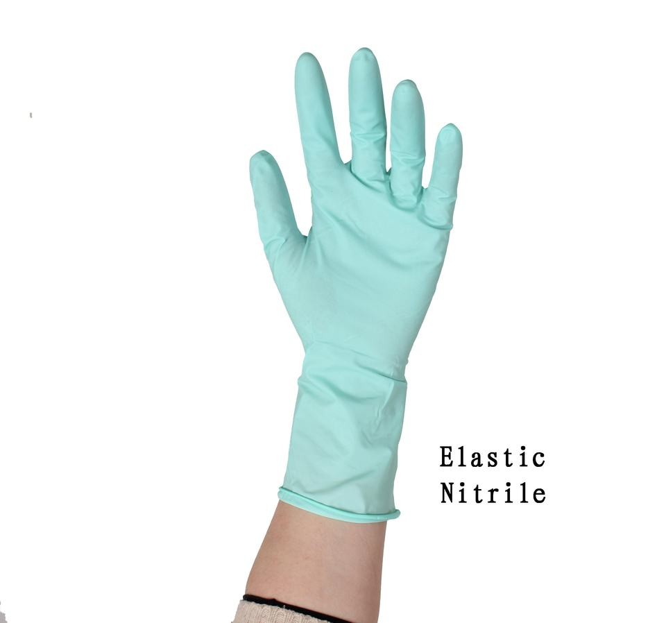Custom Disposable Protective Green Color Nitrile Gloves With Aloe Vera