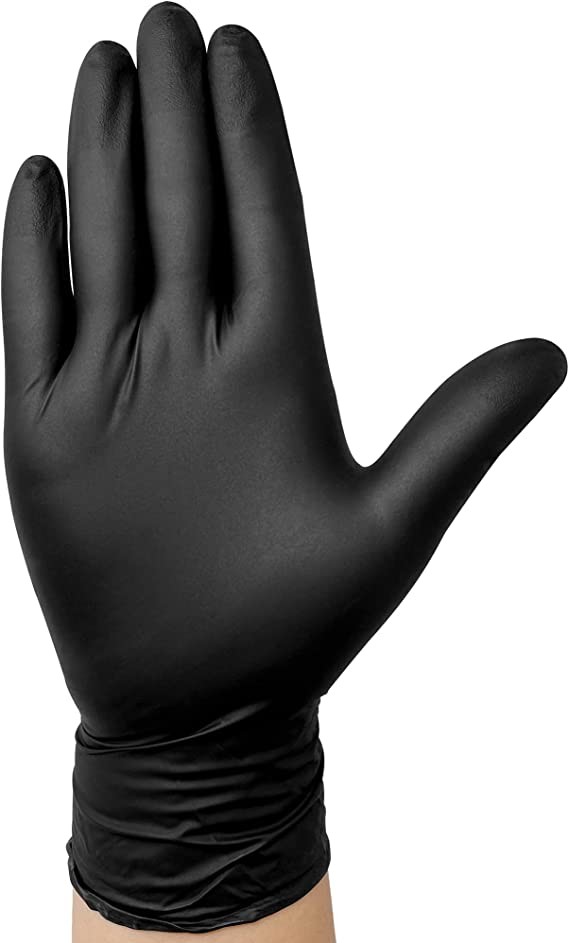 Disposable Nitrile Exam Gloves,Black, Heavy Duty Disposable Gloves, Cooking Gloves, Latex Free, Powder Free